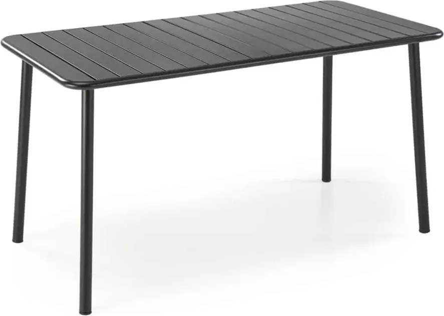 Stół ogrodowo-kawiarniany Vital – elegancki, metalowy stół z prostokątnym blatem dostępny w dwóch rozmiarach