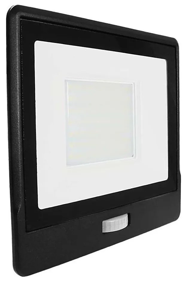 LED Reflektor z czujnikiem LED/50W/230V 6500K IP65 czarny