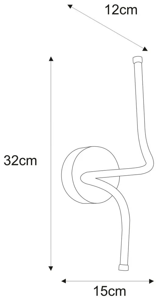 Designerski chromowany kinkiet LED - 5X S524 N3-N32
