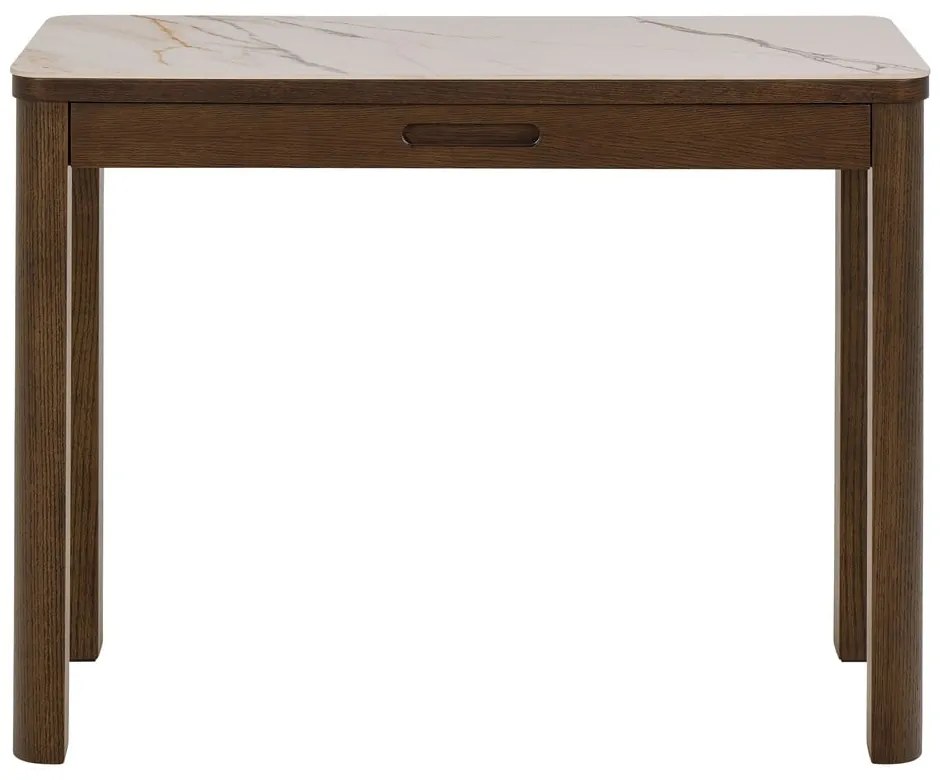 Beżowo-ciemnobrązowa konsola z ceramicznym blatem 40x100 cm Southampton – Actona