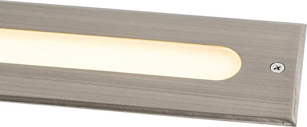 Nowoczesny klosz do zabudowy stalowy 30 cm z LED IP65 - Eline