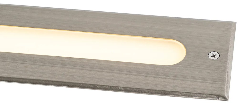 Zewnetrzna Nowoczesny klosz do zabudowy stalowy 30 cm z LED IP65 - Eline Nowoczesny Oswietlenie zewnetrzne