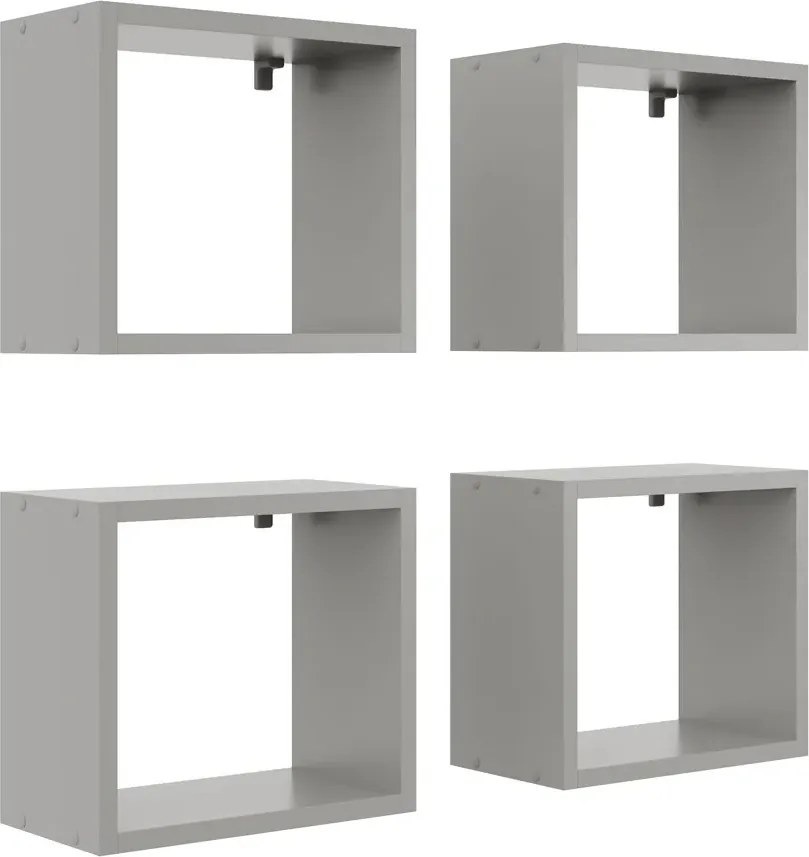 Komplet szarych kwadratowych półek F8-L68