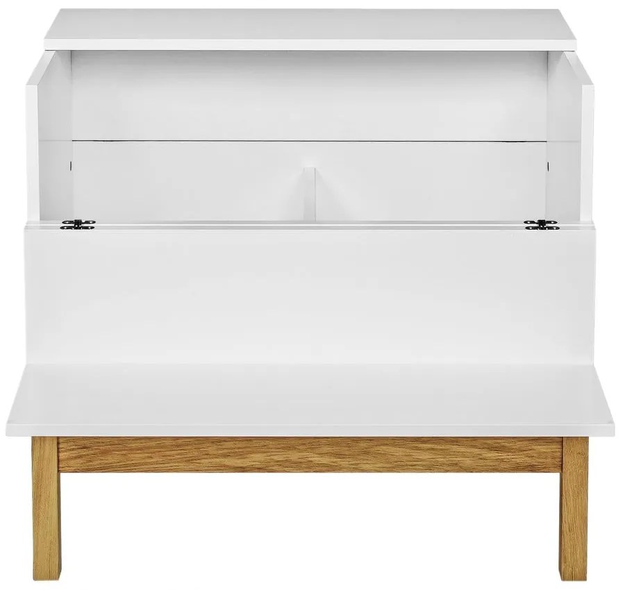 Biały barek na naturalnymi elementami 75x70 xm Woodman Grande
