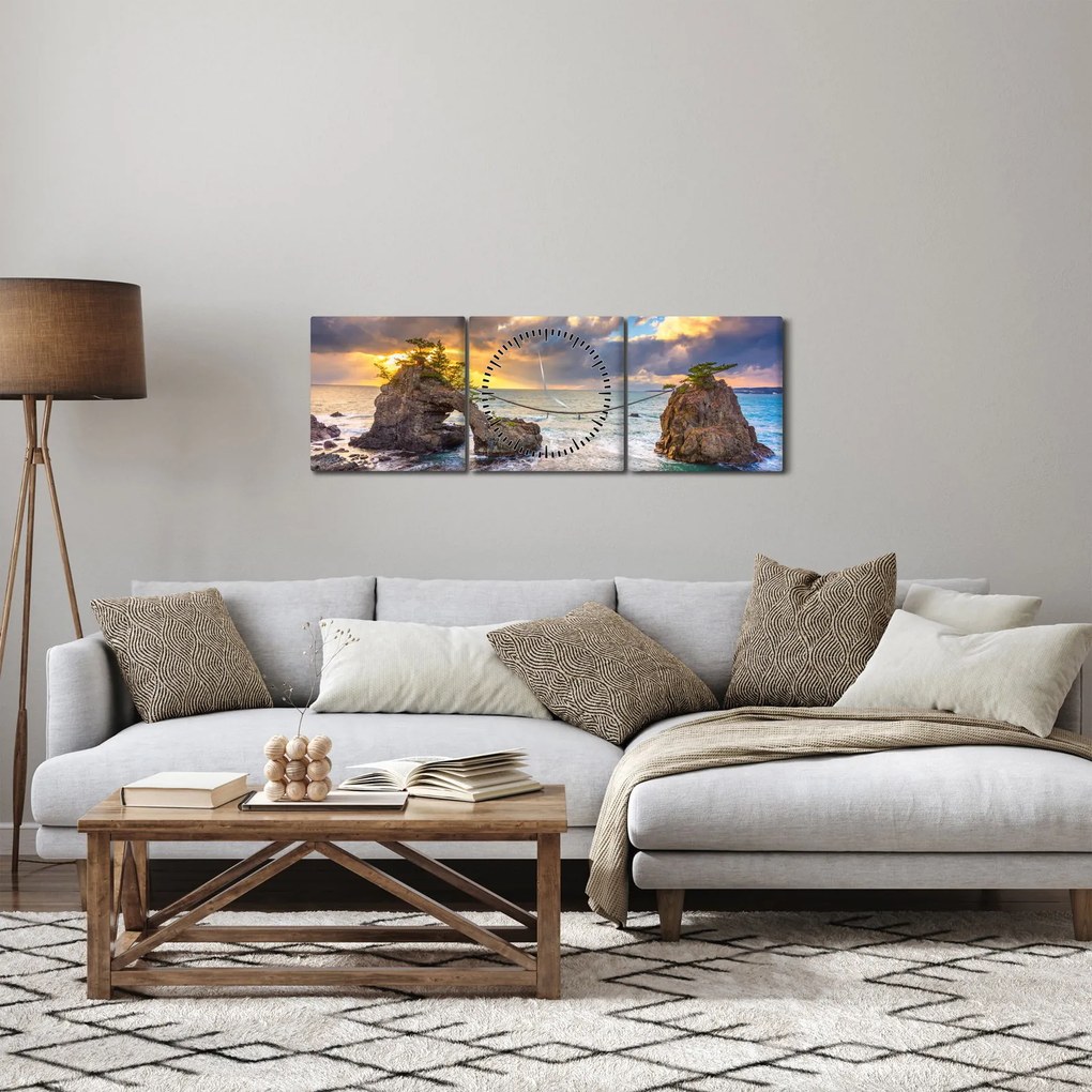 Obraz - Hatago Iwa (z zegarem) (90x30 cm)