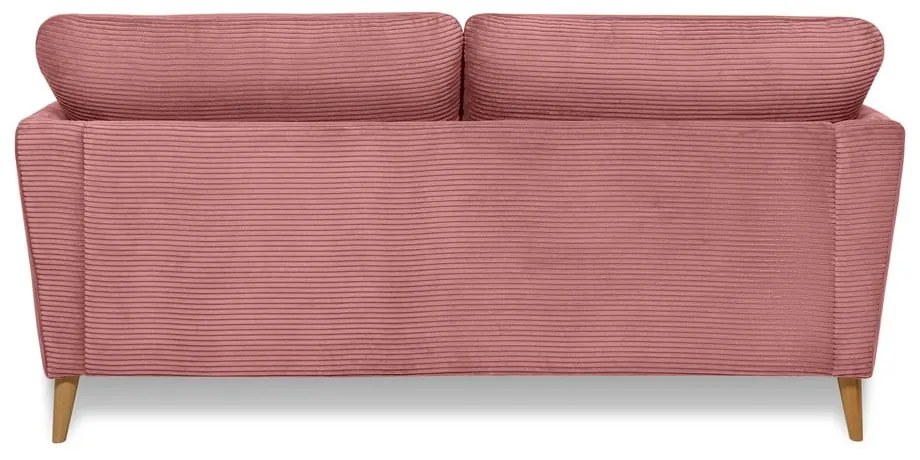 Różowa sztruksowa sofa 170 cm Paris – Scandic