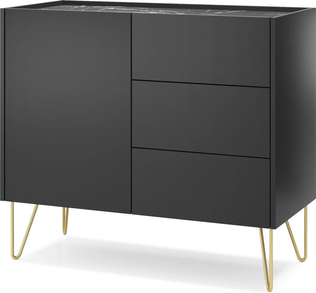 Komoda ARMONIA 97 cm do Salonu Sypialni Czarny