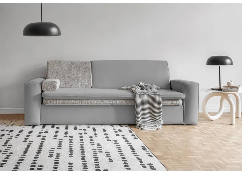 Jasnoszara rozkładana sofa 237 cm Wilson – Miuform