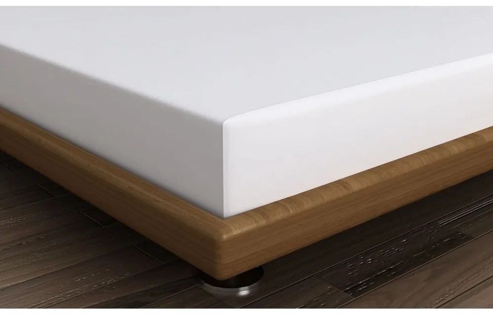 Białe bawełniane prześcieradło z gumką 160x200 cm – Mijolnir