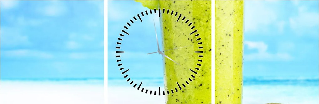 Zdjęcie - smoothie z kiwi (z zegarem) (90x30 cm)