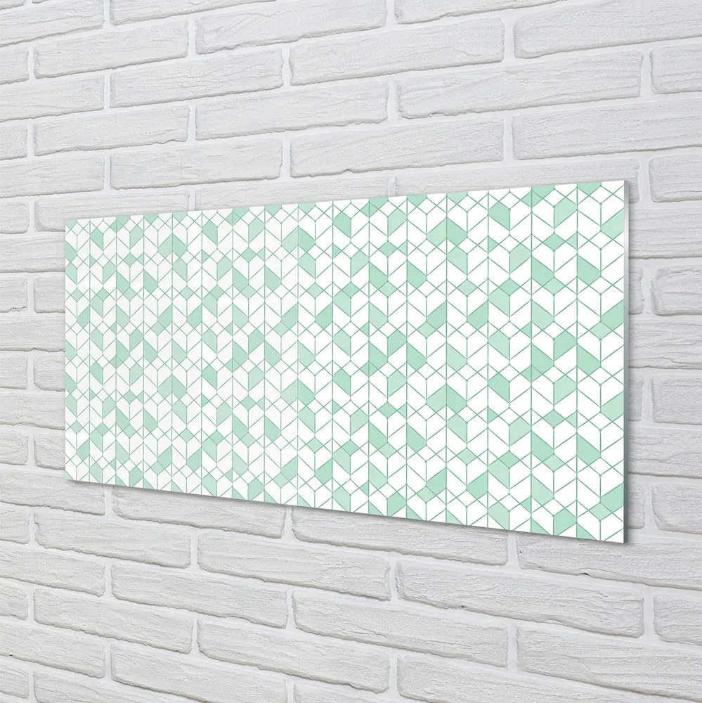 Panel szklany do Kuchni Nowoczesne Sześciany 3D