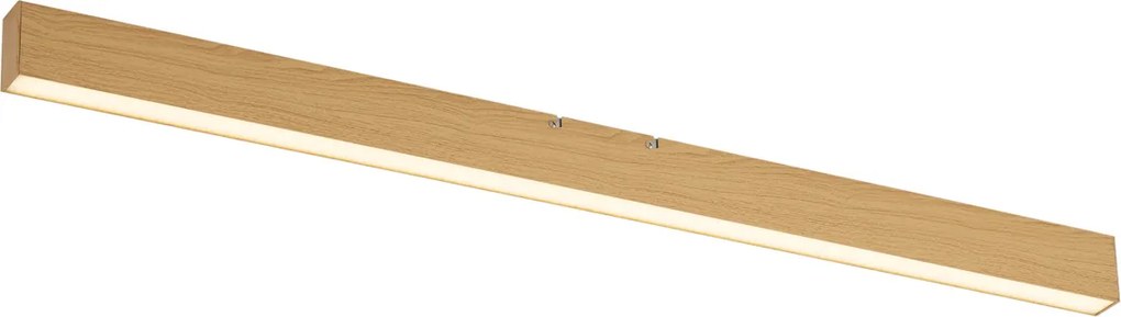 Nowoczesna lampa sufitowa w kolorze drewna ochrowego z LED, ściemnialna 3-stopniowo 2700-4000K z przełącznikiem DIP - Keane