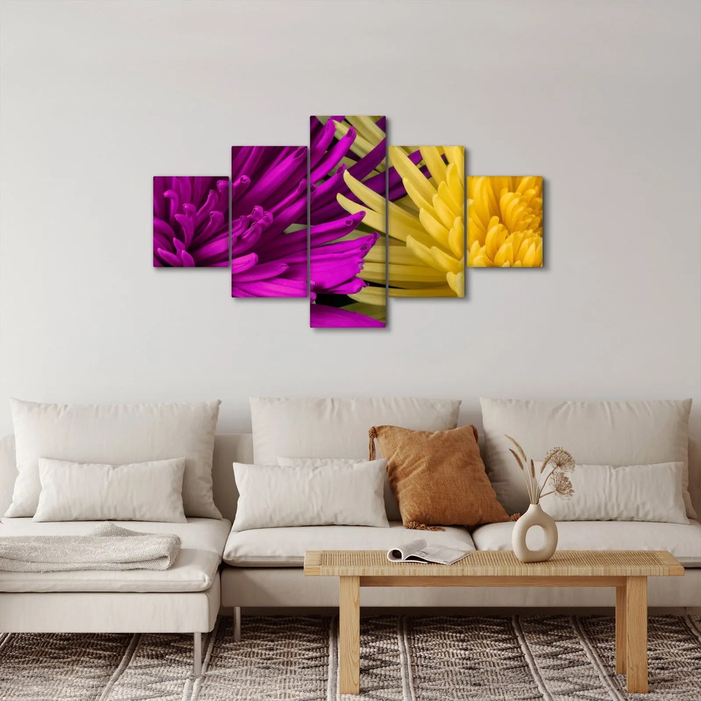 Obraz - szczegóły kwiatów (125x70 cm)