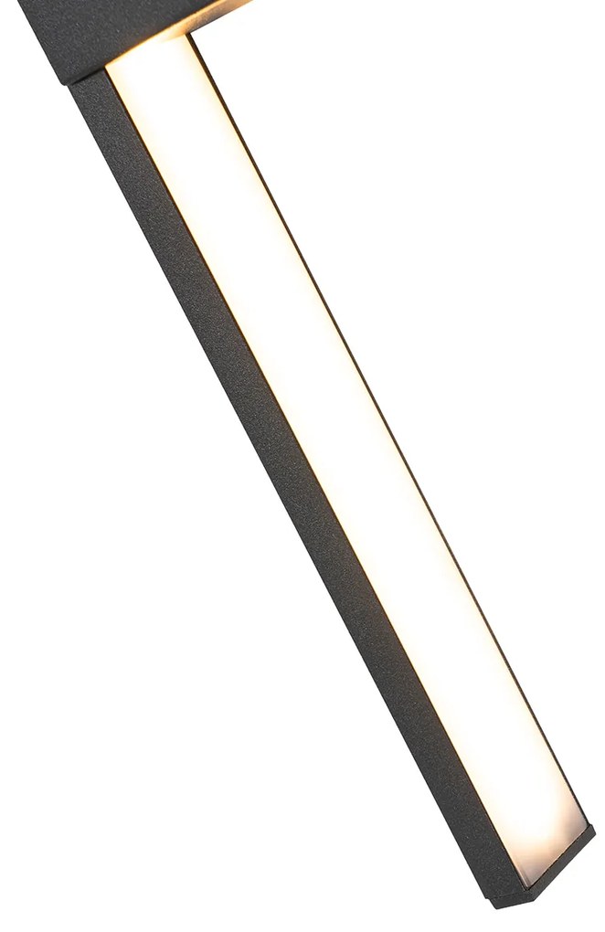 Nowoczesna lampa ścienna zewnętrzna czarna w komplecie z LED IP54 - Jamal