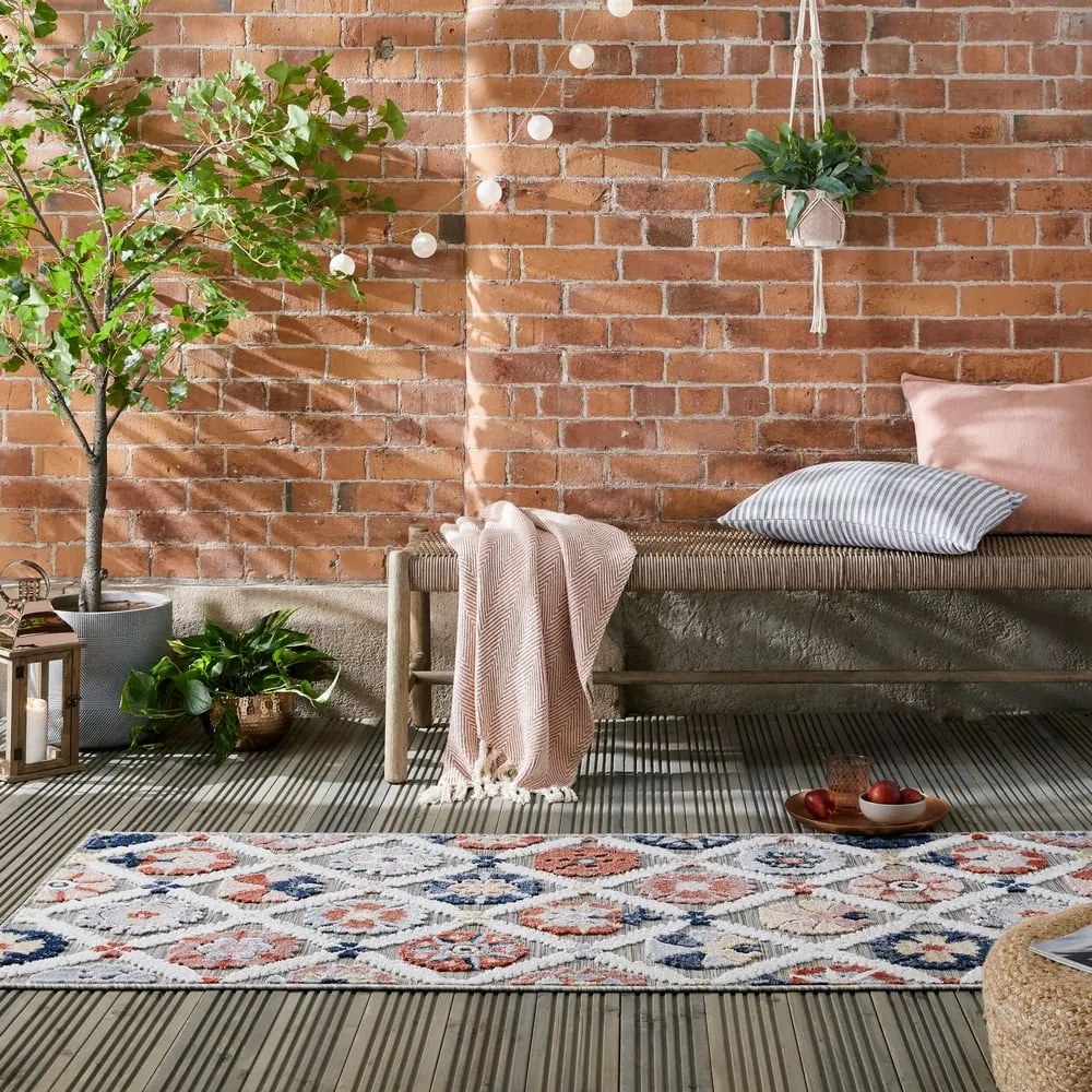 Szary chodnik odpowiedni na zewnątrz 230x80 cm Flora – Flair Rugs