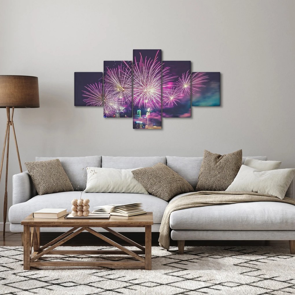 Obraz fajerwerków (125x70 cm)