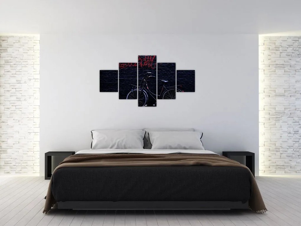 Obraz roweru w Amsterdamie (125x70 cm)
