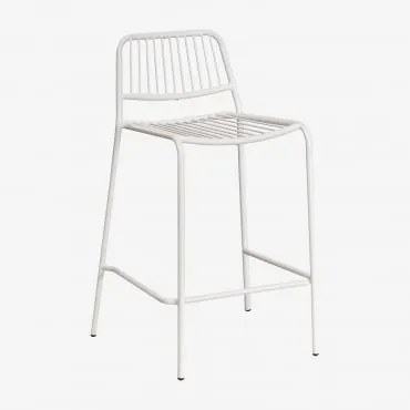 Elton Stołek Składany Wysoki Gardenia Biel & ↑65 Cm - Sklum