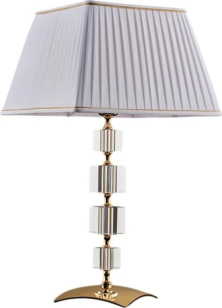 Franz Lume z pozłacanego żelaza i kryształu 1 lampa z abażurem H.59 Ø30 BL275-LM-OR