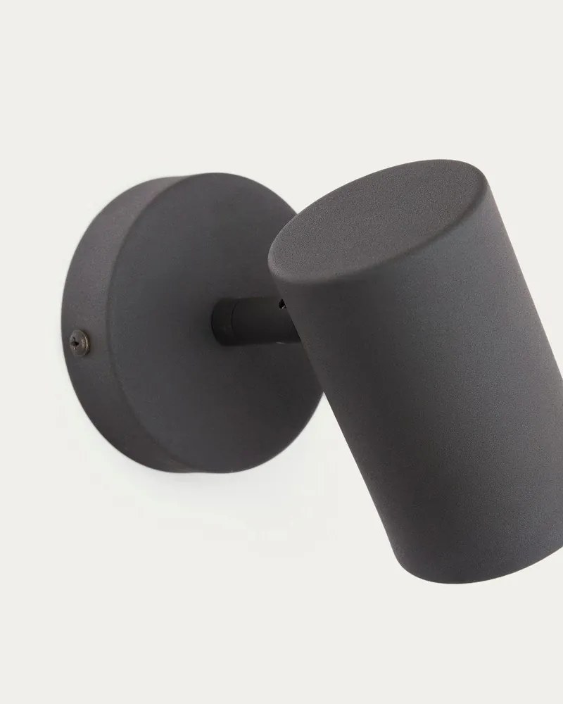 Czarny metalowy kinkiet Manie – Kave Home