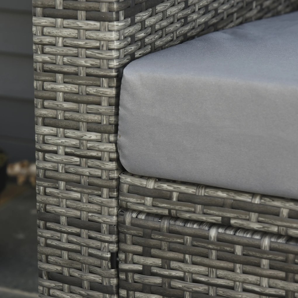 Outsunny sofa z technorattanu z poduszkami