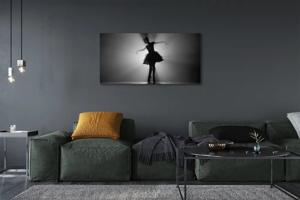 Zdjęcie na płótnie Baletnica na Szarym Tle