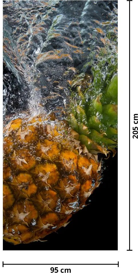 Fototapeta na drzwi - Ananas w wodzie (95x205cm)