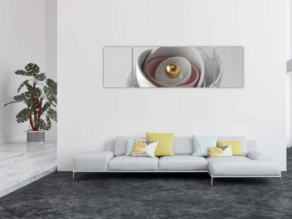 Obraz - Złota perła (170x50 cm)
