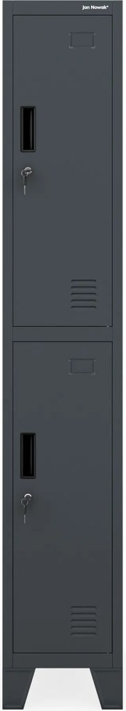 Szafka BHP ubraniowa pracownicza antracytowa BARTEK 1 Plus 292 x 1720 x 450 mm