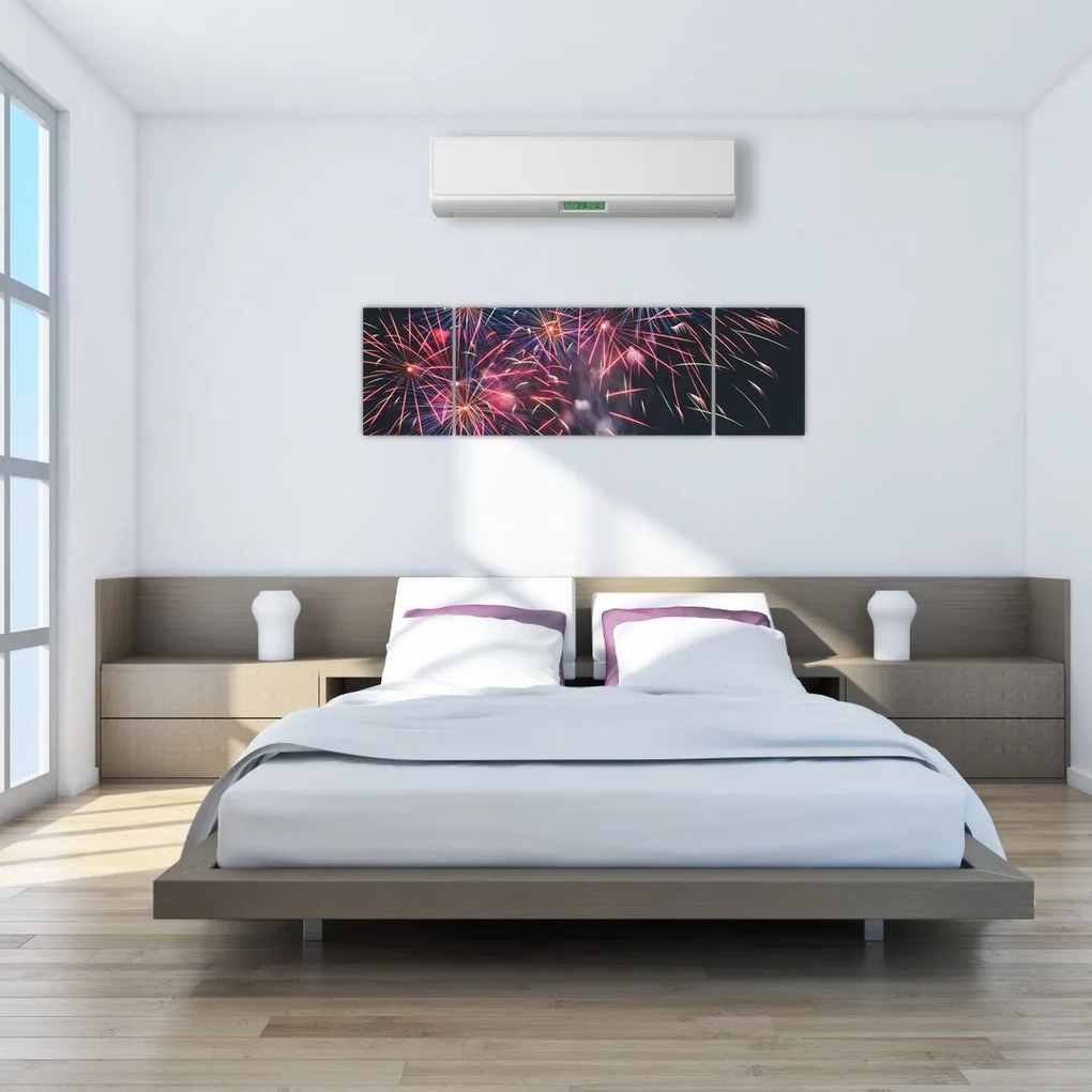 Obraz fajerwerków (170x50 cm)