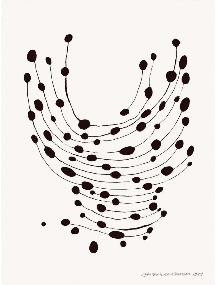 Plakat 30x40 cm Dancing Dots – Leise Dich Abrahamsen – The Poster Club