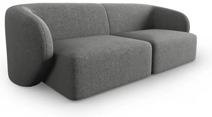 Szara sofa z tkaniny szenilowej 188 cm Paolo – Milo Casa