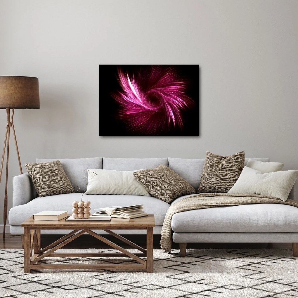 Obraz - różowa abstrakcja (70x50 cm)