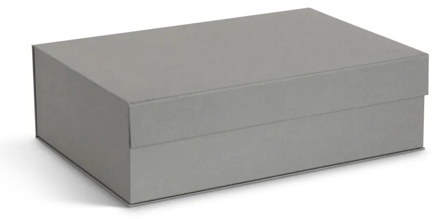 Szare kartonowe pojemniki dekoracyjne z pokrywką zestaw 3 szt. 42,5x29,5x13 cm Kian Paper Laminate – Bigso