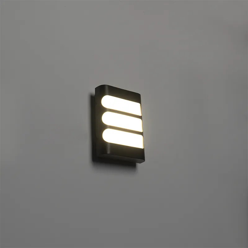 Nowoczesna lampa ścienna czarna w tym LED IP44 - Gaev