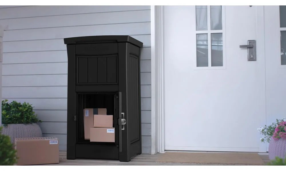 Ciemnoszara skrzynia ogrodowa Parcel – Keter