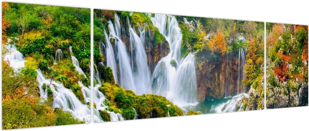 Obraz - Park Narodowy Jezior Plitwickich (170x50 cm)