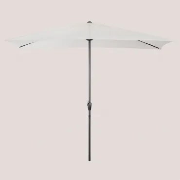 Parasol 200x300 Cm Z Tkaniny I Aluminium Itzal Gardenia Biel - Sklum