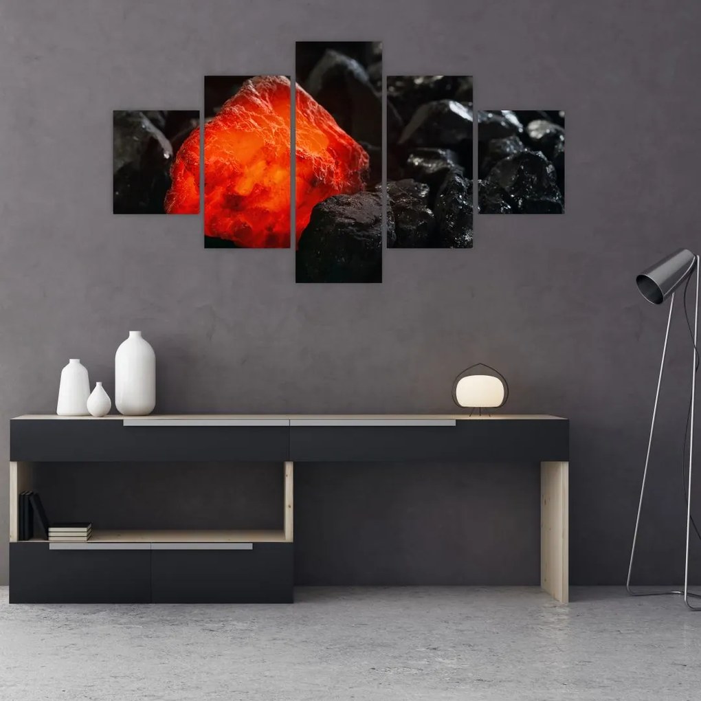 Obraz - świecący minerał (125x70 cm)