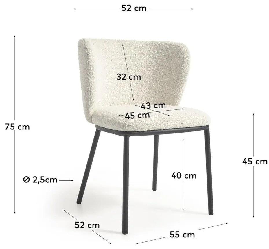 Białe krzesło Ciselia – Kave Home