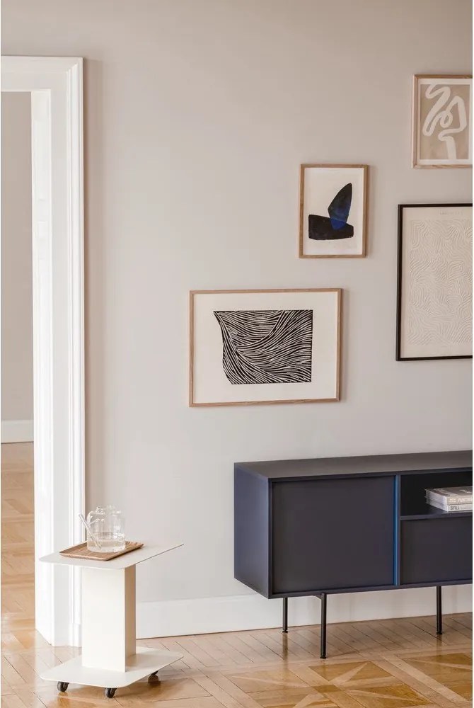 Ciemnoniebieska szafka pod TV 180x79x50 cm Bau – noo.ma