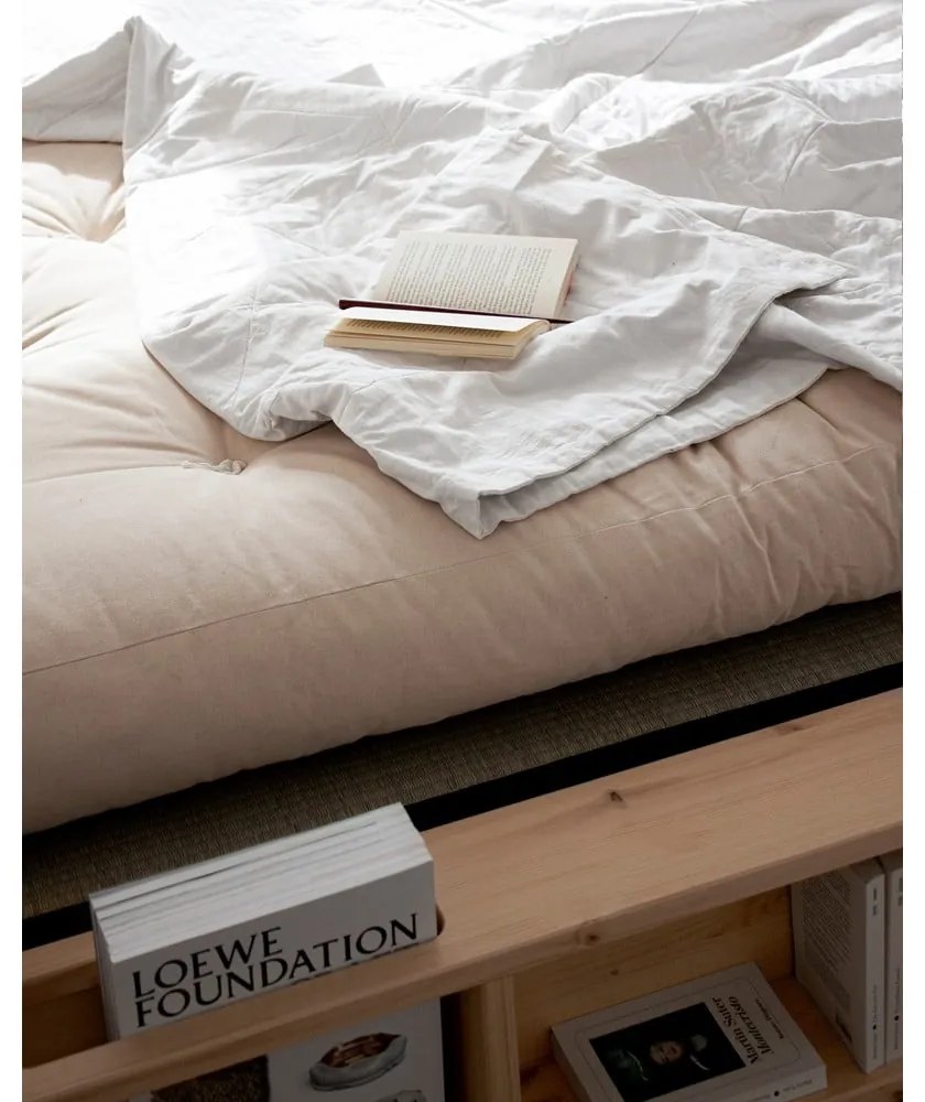 Łóżko dwuosobowe z drewna sosnowego ze stelażem 180x200 cm Ziggy – Karup Design