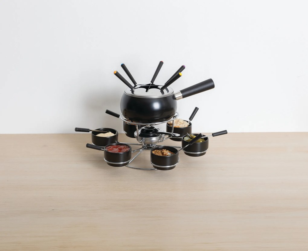 Zestaw do fondue obrotowy na 6 osób, ceramiczny