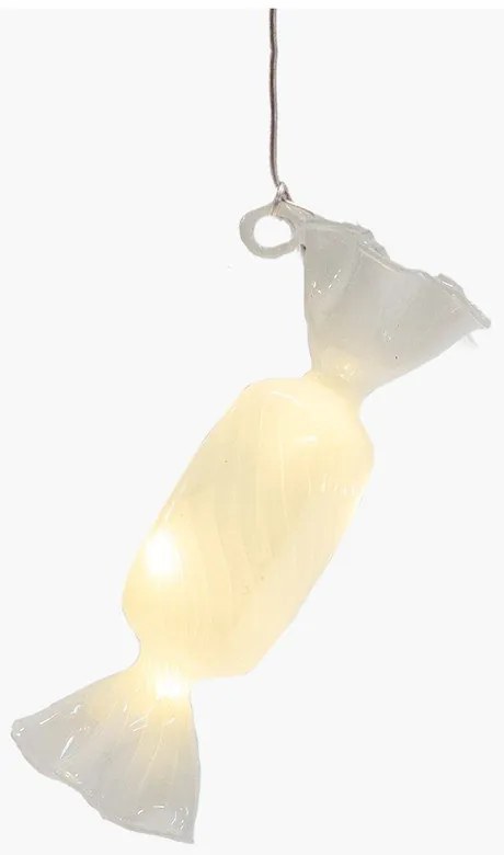 Biała wisząca świąteczna dekoracja świetlna ø 1,5 cm Hannah – Sirius