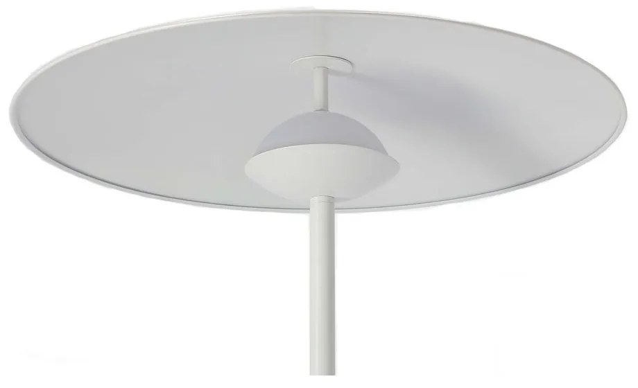 Biała lampa stojąca LED z metalowym kloszem (wysokość 140 cm) Lund – Candellux Lighting