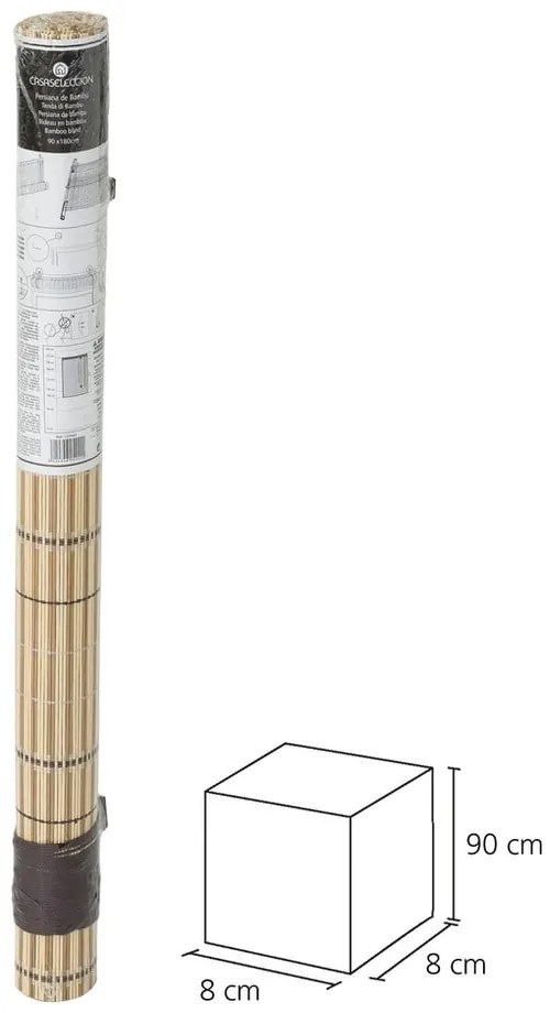 Jasnobrązowa roleta bambusowa 90x180 cm Natural Life – Casa Selección