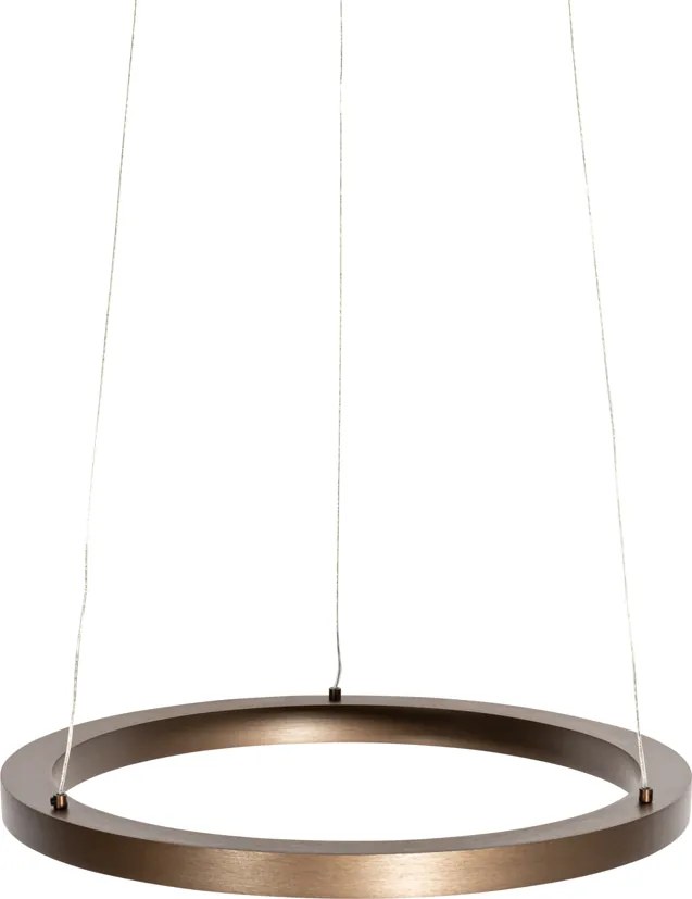 Brązowa lampa wisząca 40 cm w komplecie z diodą LED, 3-stopniowa regulacja jasności - Girello