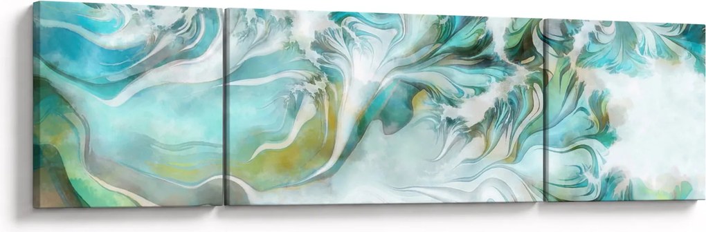 Obraz - Malowanie abstrakcyjnych wzorów (170x50 cm)