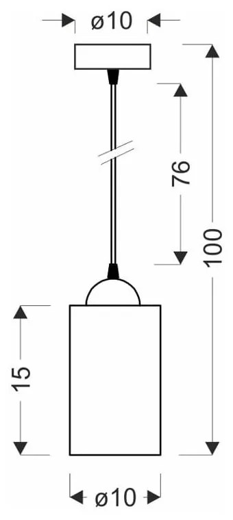 Czarna lampa wisząca ze szklanym kloszem ø 10 cm Bistro – Candellux Lighting