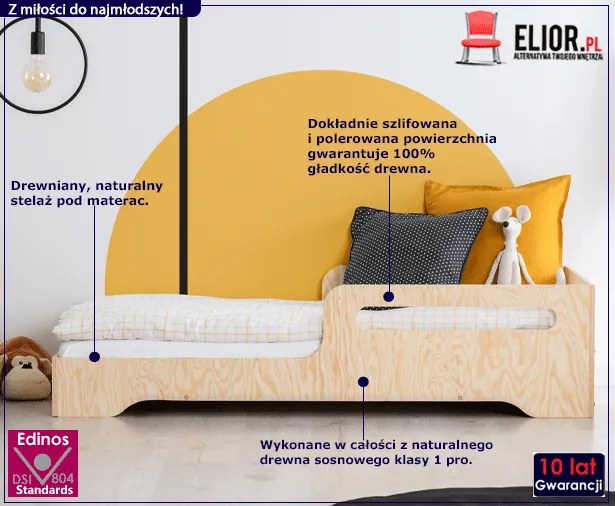 Drewniane pojedyncze łóżko młodzieżowe 16 rozmiarów T9-H61